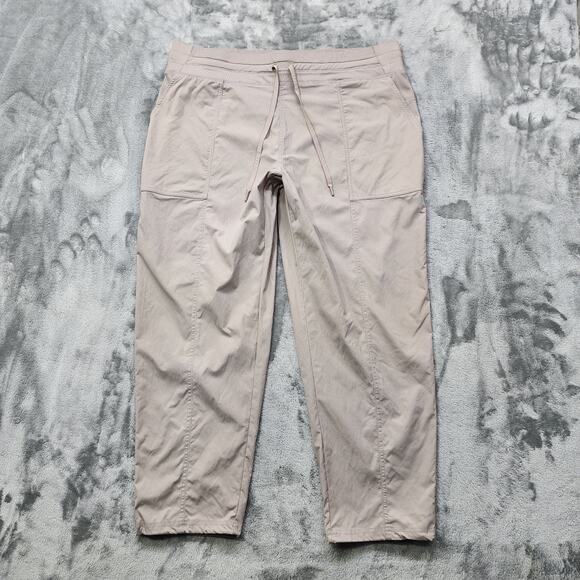 Avia Pants Women XL Tan Taupe Fog Dance Pull On Drawstring Bungie Hem Athleisure - Picture 1 of 11